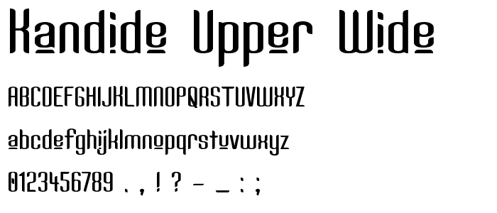 Kandide Upper Wide font